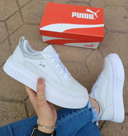 Puma Mayze White c/brillo